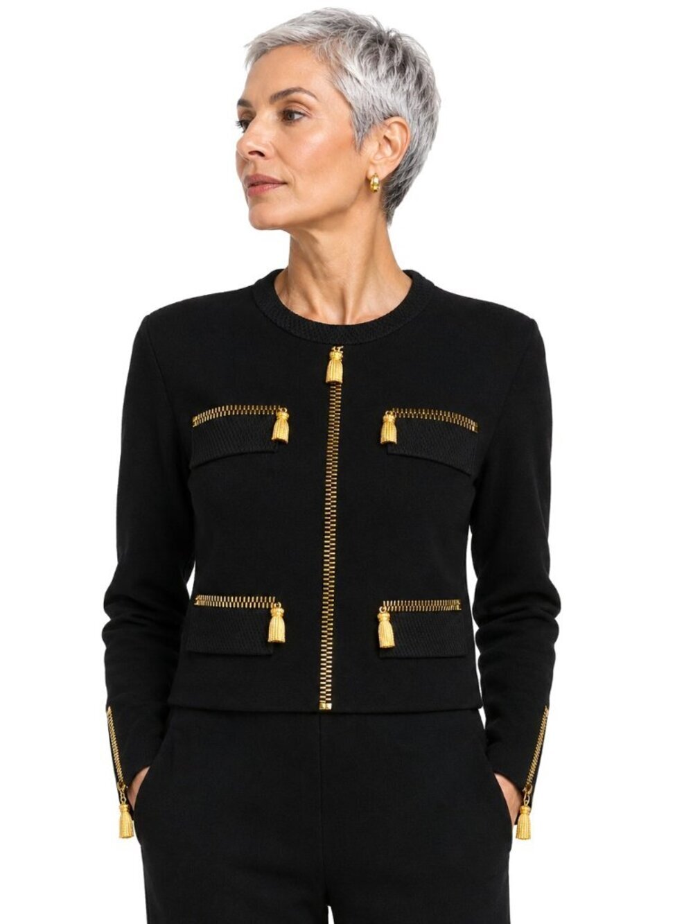 St. John Sportswear by Marie Gray Trompe L'Oeil Sweater